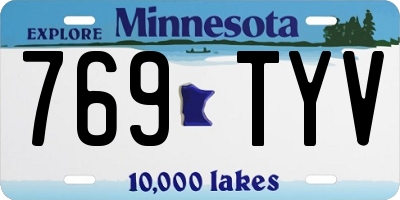 MN license plate 769TYV