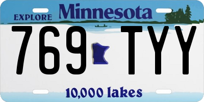 MN license plate 769TYY