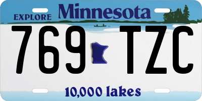 MN license plate 769TZC