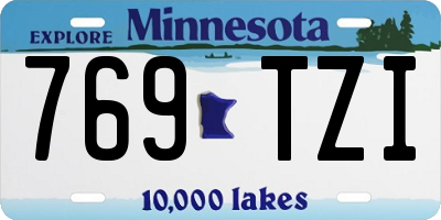 MN license plate 769TZI