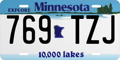 MN license plate 769TZJ