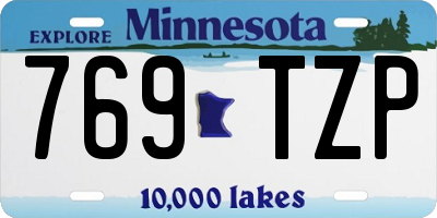 MN license plate 769TZP