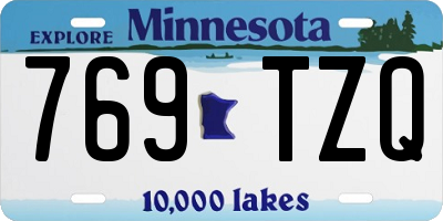 MN license plate 769TZQ