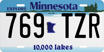 MN license plate 769TZR