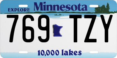 MN license plate 769TZY