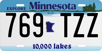 MN license plate 769TZZ