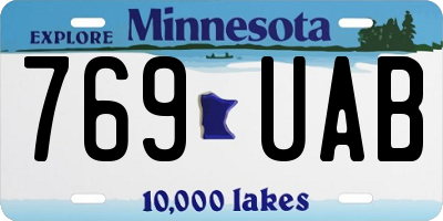 MN license plate 769UAB