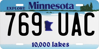 MN license plate 769UAC