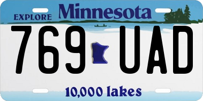 MN license plate 769UAD
