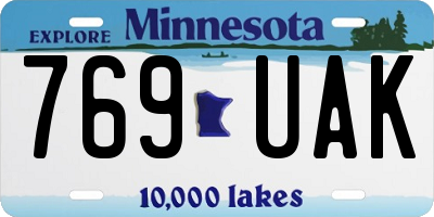 MN license plate 769UAK