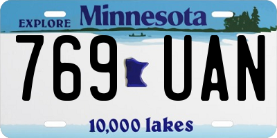 MN license plate 769UAN
