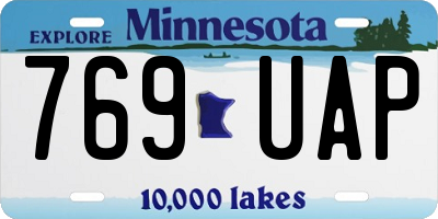 MN license plate 769UAP