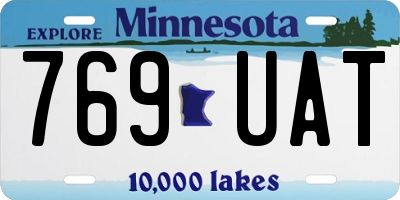 MN license plate 769UAT