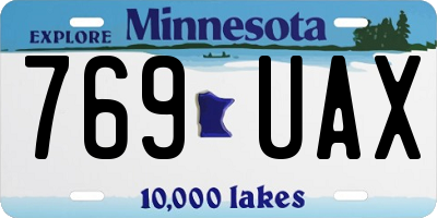 MN license plate 769UAX