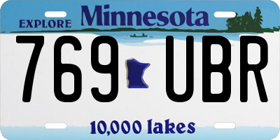 MN license plate 769UBR