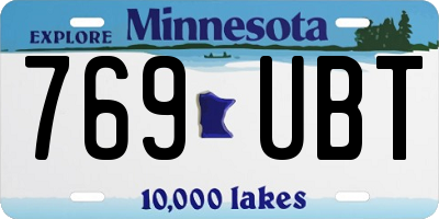 MN license plate 769UBT