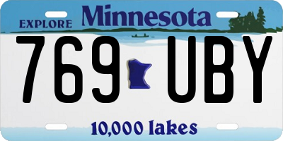 MN license plate 769UBY