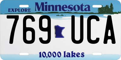 MN license plate 769UCA
