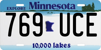 MN license plate 769UCE
