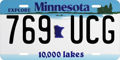 MN license plate 769UCG