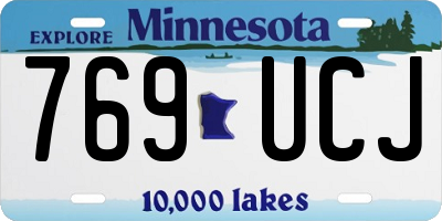 MN license plate 769UCJ