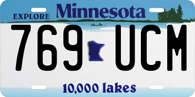 MN license plate 769UCM