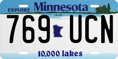 MN license plate 769UCN