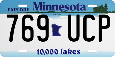 MN license plate 769UCP