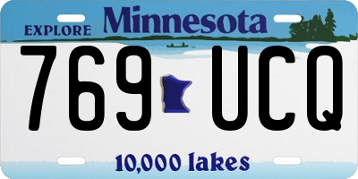 MN license plate 769UCQ
