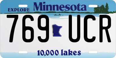 MN license plate 769UCR