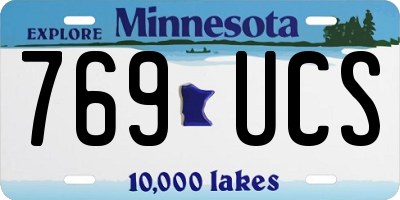 MN license plate 769UCS