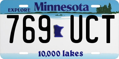 MN license plate 769UCT