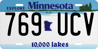 MN license plate 769UCV