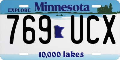 MN license plate 769UCX