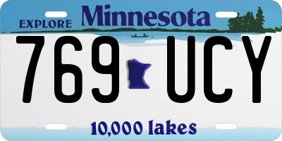 MN license plate 769UCY