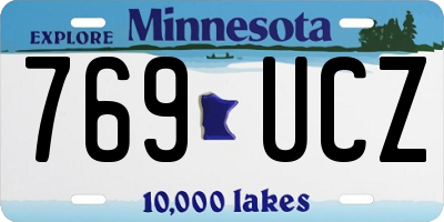 MN license plate 769UCZ