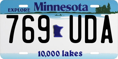 MN license plate 769UDA