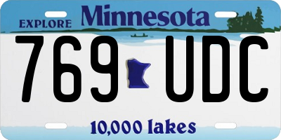 MN license plate 769UDC