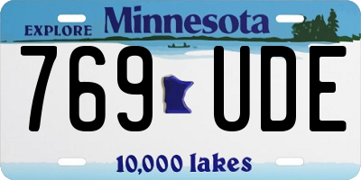 MN license plate 769UDE