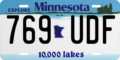 MN license plate 769UDF