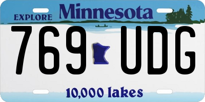 MN license plate 769UDG