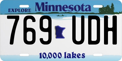 MN license plate 769UDH