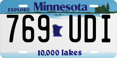 MN license plate 769UDI