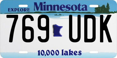 MN license plate 769UDK