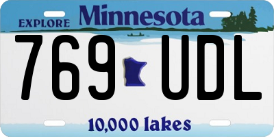 MN license plate 769UDL