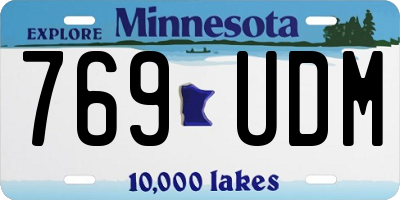 MN license plate 769UDM