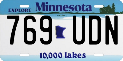 MN license plate 769UDN