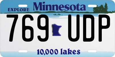 MN license plate 769UDP