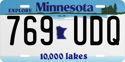 MN license plate 769UDQ
