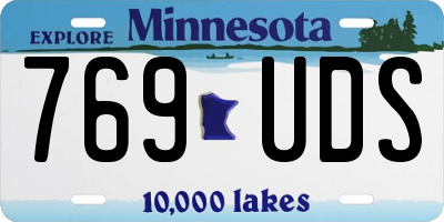 MN license plate 769UDS